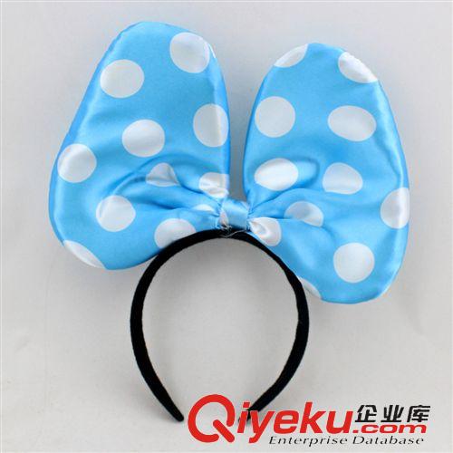 節(jié)日表演用品 派對用品頭飾 閃光超大領(lǐng)結(jié)發(fā)飾 頭箍發(fā)光大蝴蝶結(jié)頭箍36g原始圖片2