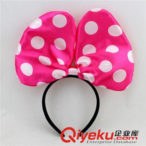 節(jié)日表演用品 派對用品頭飾 閃光超大領(lǐng)結(jié)發(fā)飾 頭箍發(fā)光大蝴蝶結(jié)頭箍36g原始圖片3