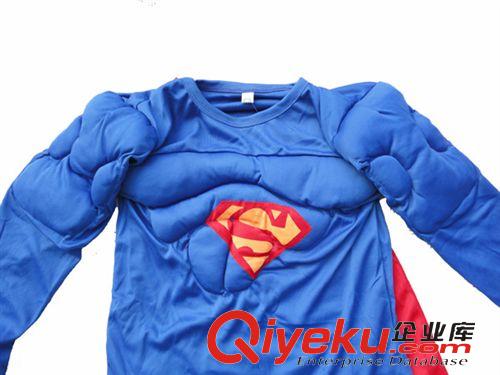 節(jié)日表演用品 萬圣節(jié)廠家兒童演出服裝gd肌肉型超人服裝衣服套裝 加厚272g原始圖片3
