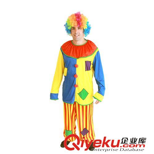 節日表演用品 萬圣節成人小丑服裝小丑裝扮小丑衣服 成人小丑服M-0044