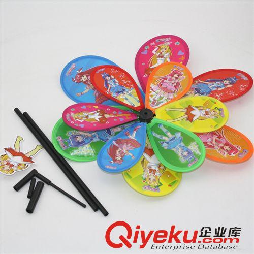 每月上新款 廠家批發 雙層卡通塑料風車 小魔仙款玩具風車 義烏傳統風車
