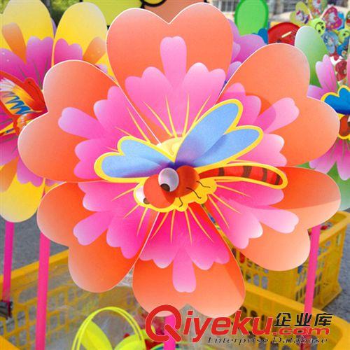 風車 廠家批發(fā)促銷 爆款22CM小牡丹花PVC風車 兒童玩具風車批發(fā)原始圖片3