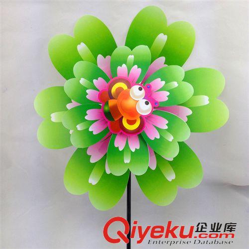 風(fēng)車 廠家批發(fā) 大號(hào)牡丹花風(fēng)車36CM直徑大風(fēng)車雙層 義烏風(fēng)車批發(fā)原始圖片2
