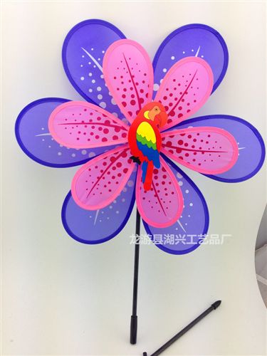 高品質布藝風車 廠家批發雙層彩色布玩具風車 七彩風車 經典款玩具風車 質量好