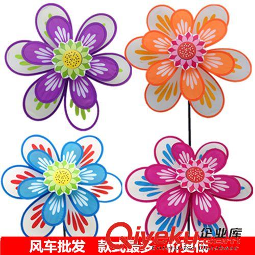 高品質布藝風車 廠家批發 雙層煙花布藝風車 七彩風車 義烏風車玩具批發 高品質