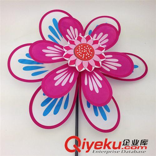 高品質布藝風車 廠家批發 雙層煙花布藝風車 七彩風車 義烏風車玩具批發 高品質