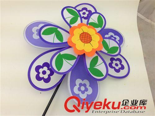高品質布藝風車 廠家批發 雙層多色圓點 風車 七彩風車 義烏風車玩具批發