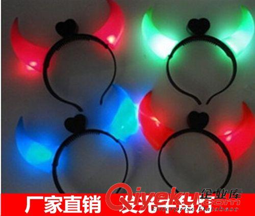 發箍 【廠家批發】 閃光毛絨兔耳朵發箍 兒童發光發箍 地攤熱銷貨源