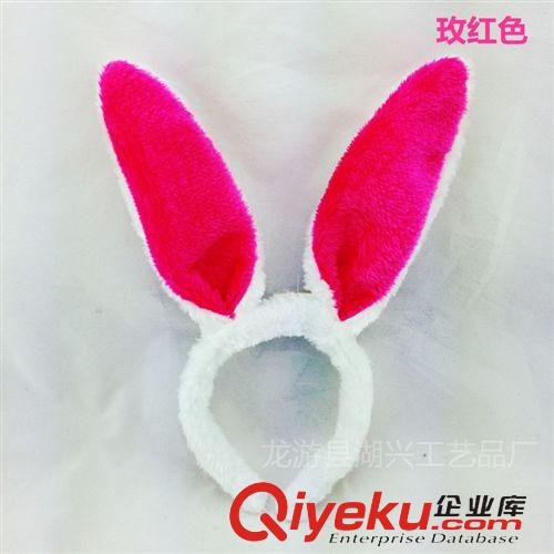 發箍 【廠家批發】 閃光毛絨兔耳朵發箍 兒童發光發箍 地攤熱銷貨源原始圖片3