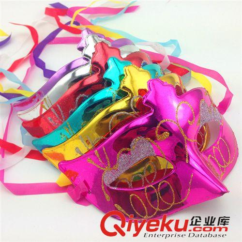 舞會面具 廠家批發(fā) 白色時尚帶花面具 派對舞會面具維尼斯面具批發(fā)