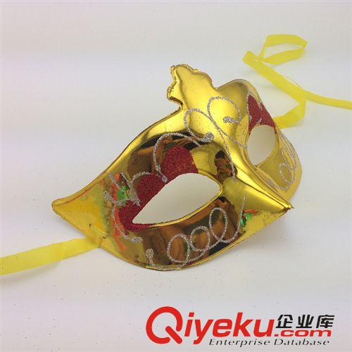 舞會面具 廠家批發(fā)  電鍍彩繪帶眼影 小美女舞會表演派對面具 12/包原始圖片3