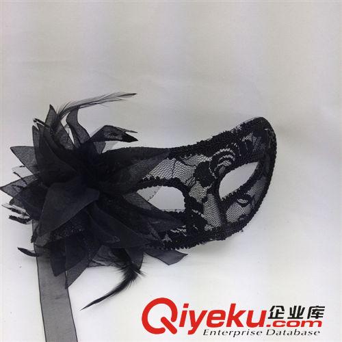 舞會面具 廠家批發wns面具蕾絲面具 黑色蕾絲面具 舞會半透明百合花面具