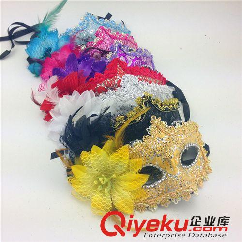 舞會面具 廠家批發wns面具蕾絲面具 黑色蕾絲面具 舞會半透明百合花面具