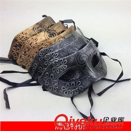 清倉tj 【tj】廠家批發(fā)士復(fù)古希臘羅馬斗士化妝舞會面具 wns面具