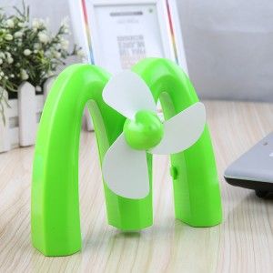 USB風(fēng)扇、迷你風(fēng)扇 創(chuàng)意大風(fēng)力超靜音M形風(fēng)扇 USB電池兩用可以插充電寶柔軟pvc扇葉原始圖片2