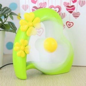 USB風扇、迷你風扇 USB蓄電超強風可充電愛心風扇 迷你便攜式時尚個性創(chuàng)意軟葉現(xiàn)貨原始圖片2