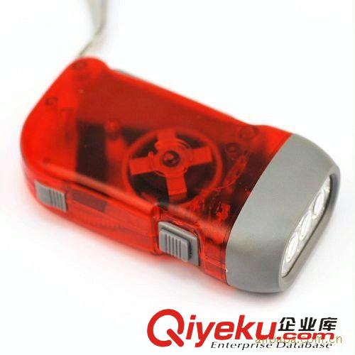 手電筒、手握式電筒 三燈LED手搖式環保便攜節能手電筒 全自動發電 手壓充電多色混批原始圖片3