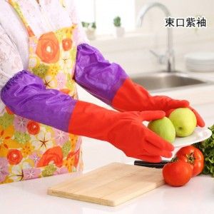 家務手套 纖詩潔居家必備 加絨防水洗碗手套 乳膠膠皮洗衣洗水果 防滑防油