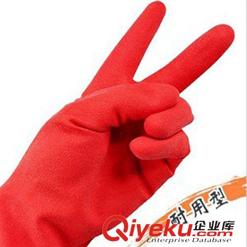 其他廚房用品 J1113 高級絨里短款保暖加厚家務(wù)手套 橡膠手套 洗衣服洗碗手套原始圖片3