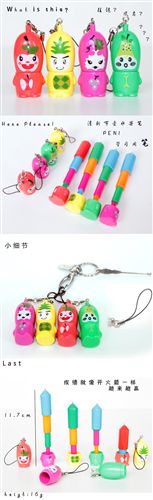 圓珠筆、中油筆 L074 新款創(chuàng)意可愛卡通圓珠筆 迷你多色水果筆原始圖片2