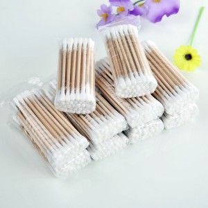 棉簽、棉棒、棉包 一次性雙頭醫用棉簽棉棒棉包 化妝卸妝 棉+木opp袋包40支裝現貨