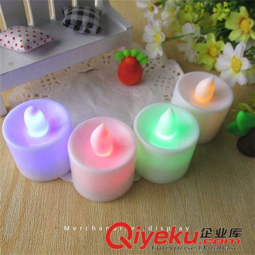 七彩小夜燈 廠家直銷七彩變色電子蠟燭 LED閃光蠟燭 禮品仿真蠟燭燈 無煙蠟燭原始圖片2