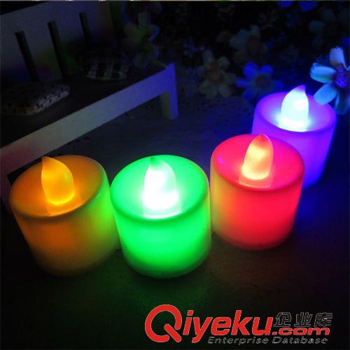 七彩小夜燈 廠家直銷七彩變色電子蠟燭 LED閃光蠟燭 禮品仿真蠟燭燈 無煙蠟燭原始圖片3