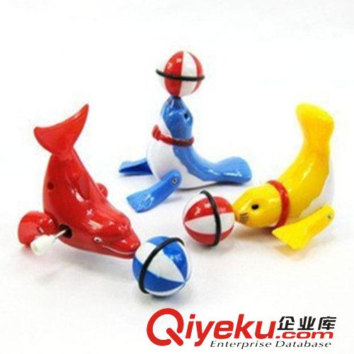 上鏈\發(fā)條玩具 支持小額批發(fā) 熱銷上鏈海豚 發(fā)條動物頂球 兒童玩偶小孩玩具批發(fā)