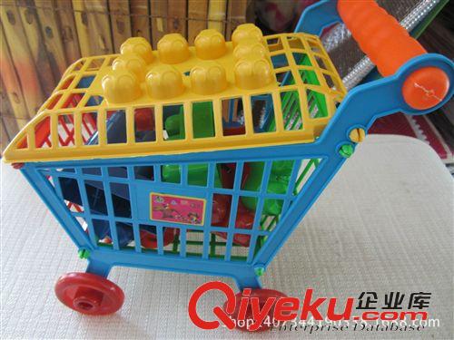 嬰兒推車(chē) 兒童積木+超市推車(chē)。地?cái)?.9元店熱賣(mài)。商超配貨，玩具百貨批發(fā)原始圖片3