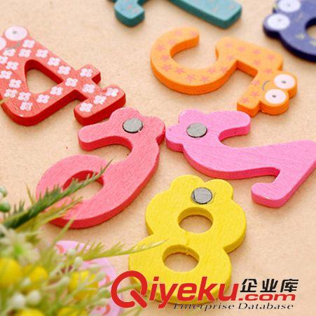 母嬰系列 大號木制卡通0-9數字 冰箱貼數字冰箱貼 益智早教玩具磁貼原始圖片3