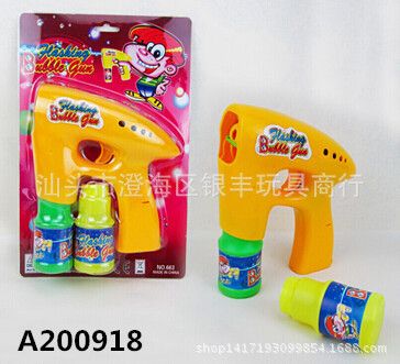夏天玩具 廠家批發(fā) 電動(dòng)音樂泡泡槍  四色  配2瓶水 兒童泡泡槍玩具
