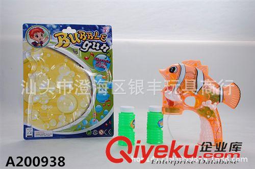 夏天玩具 小丑魚實色電動音樂泡泡槍 小丑魚4燈1瓶水電動泡泡槍 泡泡玩具原始圖片2