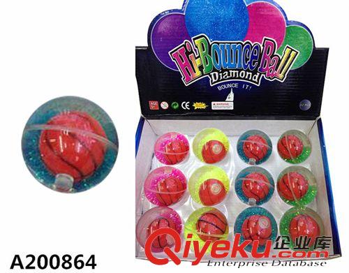 閃光玩具 廠家批發(fā)6.5mm 多款  發(fā)光水晶彈力球  水晶跳跳球