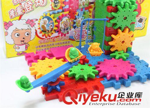益智玩具 81塊喜洋洋喜羊羊與灰太郎 百變電動積木 益智積木 兒童玩具原始圖片2