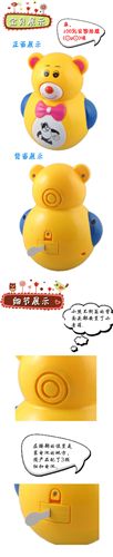 益智玩具 益智玩具 嬰兒玩具音樂(lè)燈光不倒翁 不倒熊老虎小熊 經(jīng)典玩具260原始圖片2