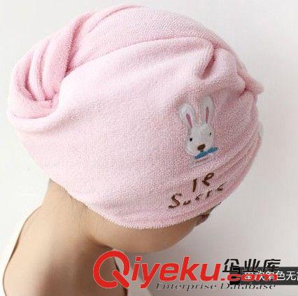 秋冬熱銷產品 可愛小兔干發帽超細纖維加厚干發帽干發長巾超強吸水干發毛巾批發原始圖片3