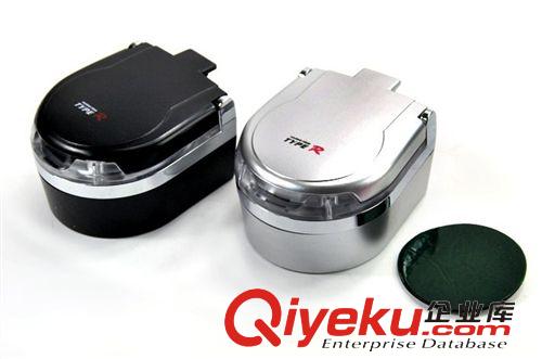汽車用品 車載帶LED燈藍(lán)光煙灰缸/迷你煙灰缸-銀色#yphb-Y27666原始圖片2