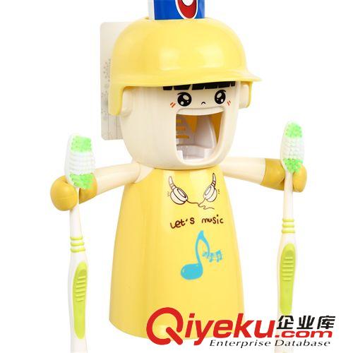 11月份新品 爆款哈雷少女洗漱套裝 自動擠牙膏器 磁吸式漱口杯 創(chuàng)意牙刷架原始圖片3
