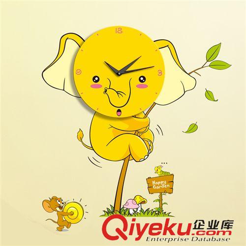 創(chuàng)意禮品 zp創(chuàng)意3D花顏墻貼掛鐘 DIY墻紙壁鐘 兒童卡通可愛可移動壁鐘原始圖片2