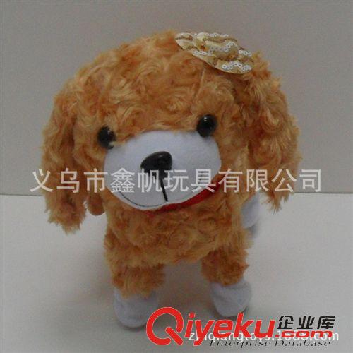 電動(dòng)毛絨玩具 廠家直銷電動(dòng)毛絨牽繩狗 戴帽狗 現(xiàn)貨批發(fā) 走路扭屁股唱歌原始圖片2