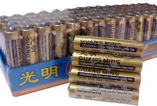 電池/電源線 中國mp 光明七號電池 7號電池 牛奶燈/鬧鐘電池 一元四節(jié)原始圖片2