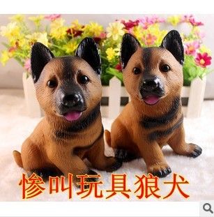 新奇特玩具 廠家直銷 小狗發聲玩具 獵犬/警犬仿真造型 惡搞玩具 慘叫玩具