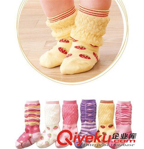 {zx1}商品發布區 款韓版新女童中筒公主堆堆襪，高筒點膠泡泡襪子，帶防滑底2334-1