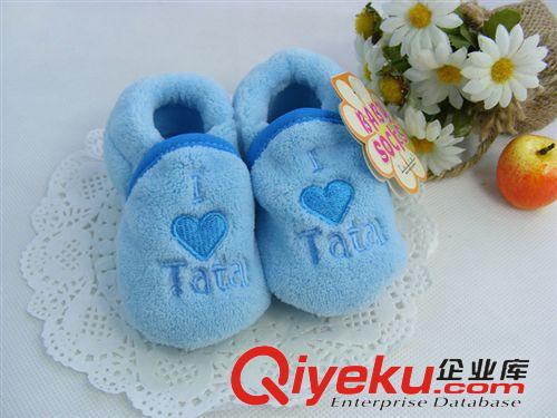 寶寶鞋|學(xué)步鞋|嬰兒鞋 I LOVE Mama&Tata愛心款超柔軟珊瑚絨寶寶鞋套/嬰兒鞋/學(xué)步鞋3022原始圖片2