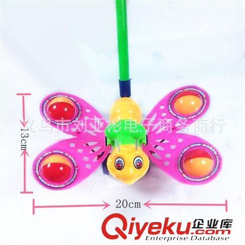 益智玩具類 寶寶學(xué)步 蝴蝶造型手推車  兩邊帶響鈴原始圖片3