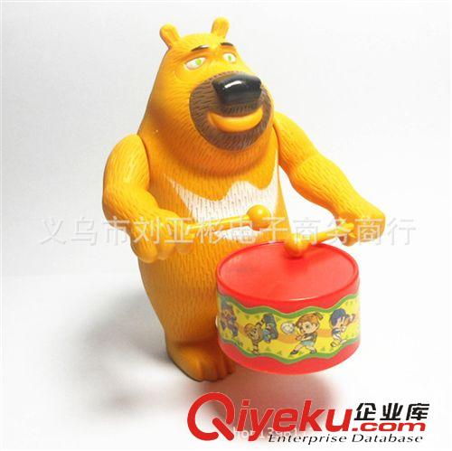 上鏈玩具類 央視熱播 淘寶熱賣 上鏈打鼓熊出沒 熊大熊二打鼓玩具禮品贈品原始圖片2