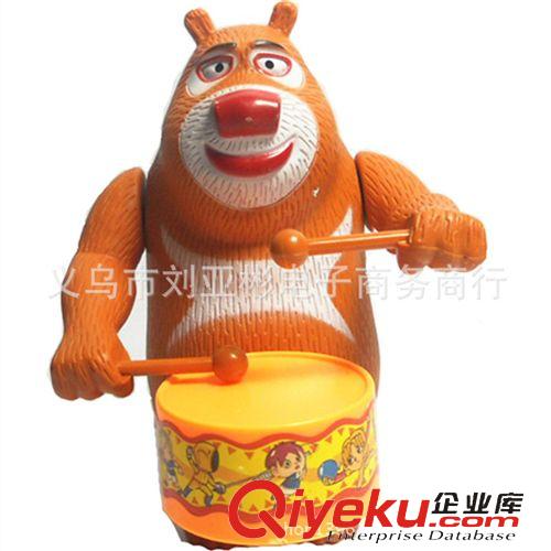 上鏈玩具類 央視熱播 淘寶熱賣 上鏈打鼓熊出沒 熊大熊二打鼓玩具禮品贈品原始圖片3