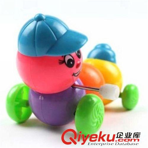 上鏈玩具類 七彩上鏈毛毛蟲 發(fā)條帶帽毛毛蟲玩具 地?cái)偀豳u兒童玩具原始圖片2