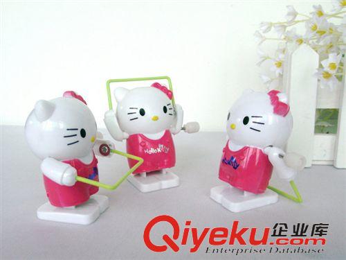 上鏈玩具類 供應發條跳繩貓 kitty貓 上鏈凱蒂KT貓 兒童批發熱銷玩具