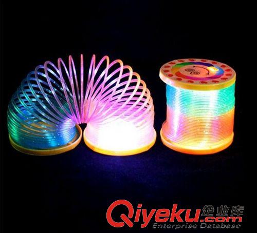 彩虹圈 發(fā)光彩虹圈玩具彈簧圈帶燈光兒童生日節(jié)日禮物地?cái)傌浽磁l(fā)包郵原始圖片2